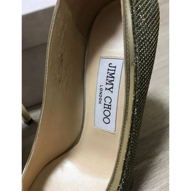 JIMMY CHOO(ジミーチュウ)のJimmyChoo 35 1/2 ゴールド レディースの靴/シューズ(ハイヒール/パンプス)の商品写真