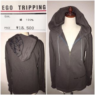 エゴトリッピング(EGO TRIPPING)の新品エゴトリッピング送料込¥値札付1万8,500円グランジ加工パーカー未使用格安(パーカー)