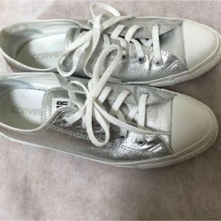 コンバース(CONVERSE)のコンバース♡シルバー24(スニーカー)