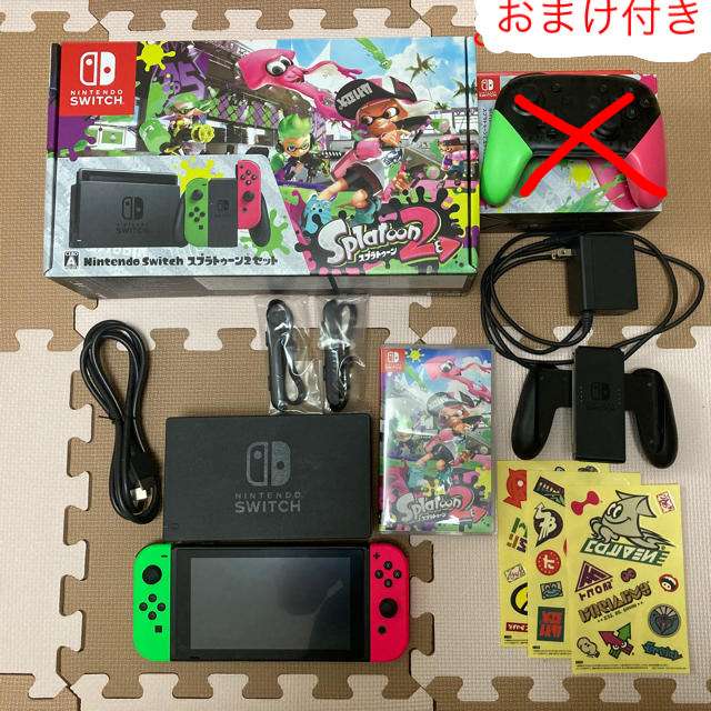 Nintendo Switch(ニンテンドースイッチ)の【中古】Nintendo Switch スプラトゥーン2 セット　送料込み エンタメ/ホビーのゲームソフト/ゲーム機本体(家庭用ゲーム機本体)の商品写真