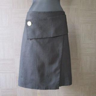 アドーア(ADORE)のアドーア ADORE 麻100% スカート リネン 38 日本製 美品(ひざ丈スカート)