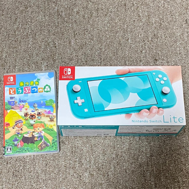 Nintendo Switch(ニンテンドースイッチ)のSwitch Lite  あつまれどうぶつの森 セット エンタメ/ホビーのゲームソフト/ゲーム機本体(携帯用ゲーム機本体)の商品写真