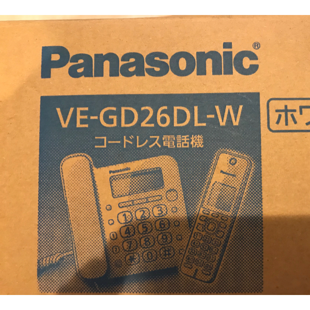 パナソニックコードレス電話機ve-gd26dl-w