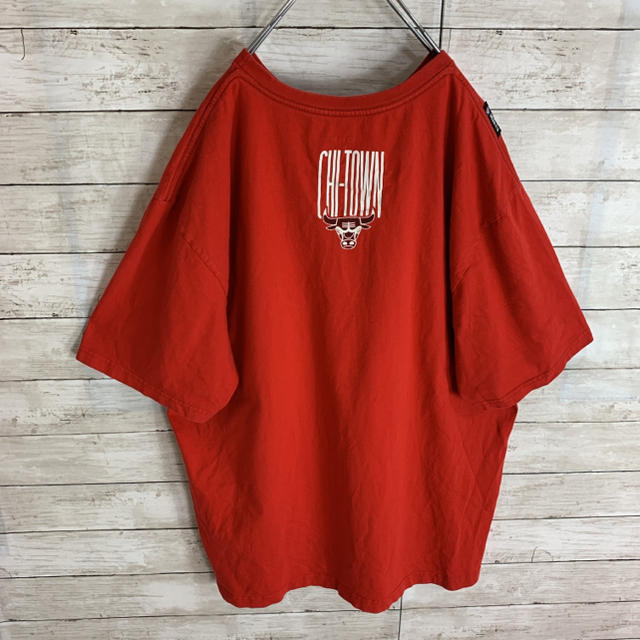 NIKE(ナイキ)の超希少 古着 90s シカゴブルズ NBA 半袖 Tシャツ 両面プリント メンズのトップス(Tシャツ/カットソー(半袖/袖なし))の商品写真