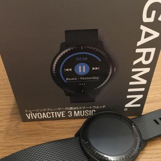 ガーミン(GARMIN)のGIRMIN VIVOACTIVE 3 MUSIC Black 美品(トレーニング用品)