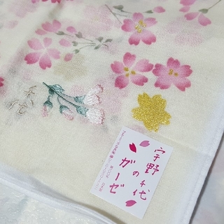 ウノチヨ(宇野千代)の《SALE》宇野千代 ガーゼハンカチ 日本製 綿100％ 未使用品(ハンカチ)