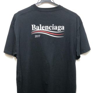 バレンシアガ(Balenciaga)のBALENCIAGA バレンシアガ  キャンペーンロゴ　Tシャツ　ブラック　XS(Tシャツ/カットソー(半袖/袖なし))