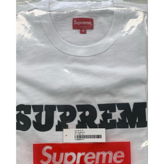 Supreme Star Logo S/S Top 白　M 20SS