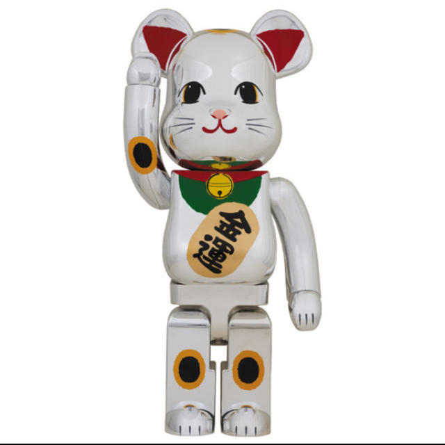 MEDICOM TOY(メディコムトイ)のbe@rbrick 招き猫 銀メッキ 弐 1000% エンタメ/ホビーのフィギュア(その他)の商品写真