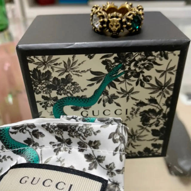 Gucci(グッチ)の【GUCCI】グッチ マルチカラー クリスタルリング レディースのアクセサリー(リング(指輪))の商品写真