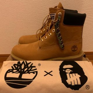 アベイシングエイプ(A BATHING APE)のAPE×undefeated×Timberland 6インチブーツ　27.5cm(ブーツ)