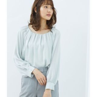 ロペピクニック(Rope' Picnic)のROPE’ PICNIC【WEB限定】サテンギャザーネックブラウス(シャツ/ブラウス(長袖/七分))