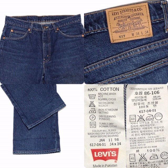 90's Levi's オレンジタブ 617 フレア ブーツカット デニムパンツ