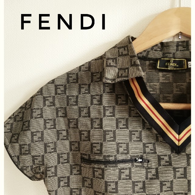 FENDI フェンディ ズッカ柄 レディース ポロシャツ