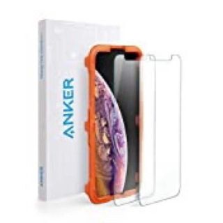 アイフォーン(iPhone)のanker 強化ガラス液晶保護フィルム　iPhoneX/XS用　(保護フィルム)