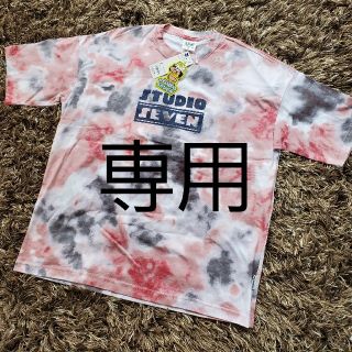 ジーユー(GU)のGU STUDIO SEVEN コラボ オーバーサイズT5部袖 RED(Tシャツ/カットソー(半袖/袖なし))