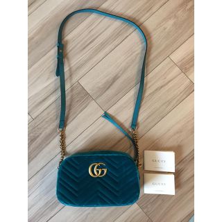 グッチ(Gucci)のグッチGGマーモント ベロアショルダーバッグ(ショルダーバッグ)