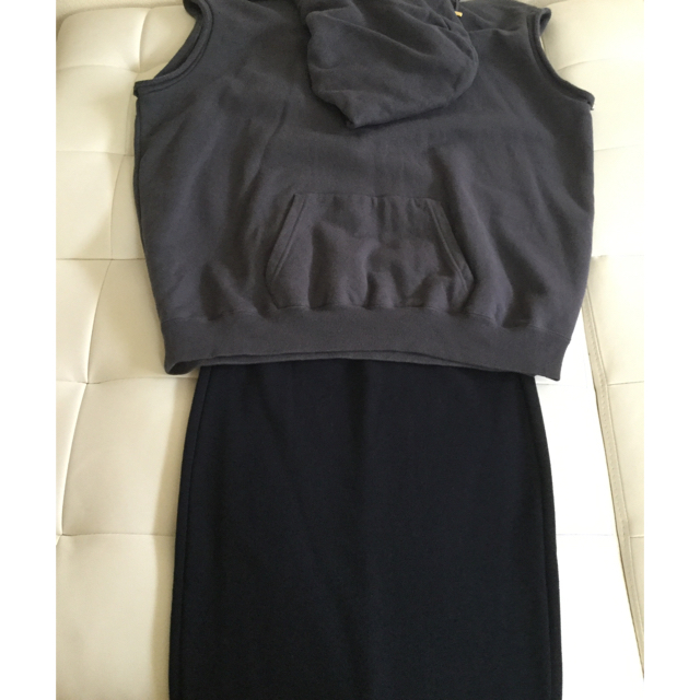 L'Appartement DEUXIEME CLASSE(アパルトモンドゥーズィエムクラス)のAMERICANA Sweat スカート ネイビー 34 新品未使用 レディースのスカート(ロングスカート)の商品写真