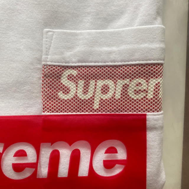 Supreme Mesh Stripe Pocket Tee White S