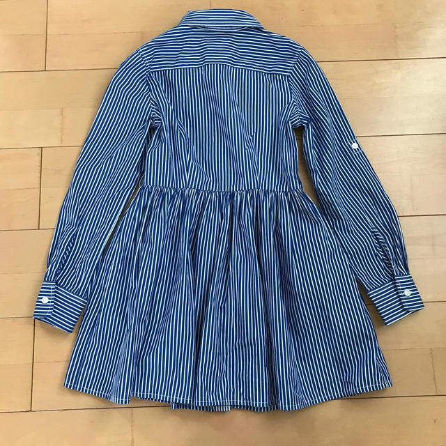 POLO RALPH LAUREN(ポロラルフローレン)のラルフローレン❤︎シャツワンピース130 kids ストライプ キッズ/ベビー/マタニティのキッズ服女の子用(90cm~)(ワンピース)の商品写真