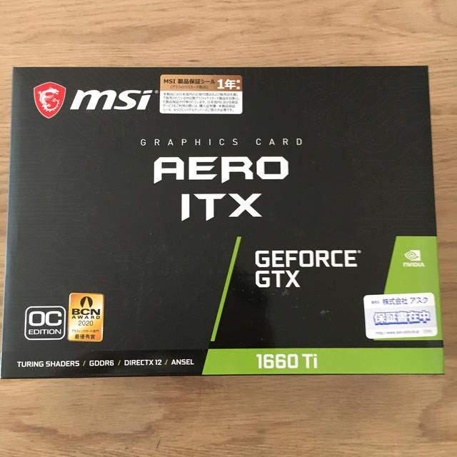 低価超激安】 MSI Geforce GTX1660Ti AERO ITXの通販 by Mirei Kanoh's shop｜ラクマ 