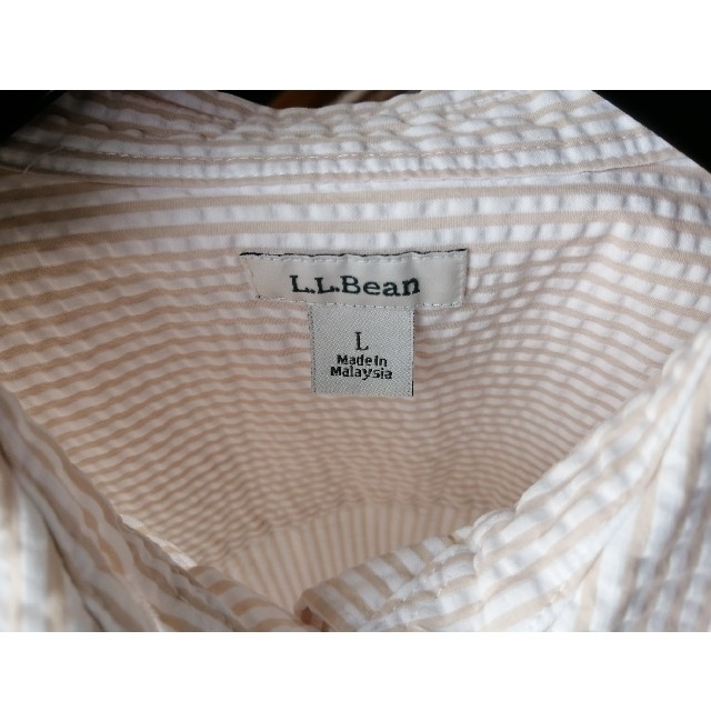 L.L.Bean(エルエルビーン)のLLbean レディース シアサッカーシャツ　半袖　襟付き レディースのトップス(シャツ/ブラウス(半袖/袖なし))の商品写真