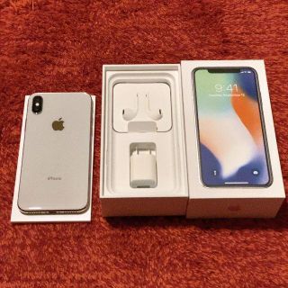 アップル(Apple)のiPhone X 256GB SIMフリー シルバー 本体(スマートフォン本体)