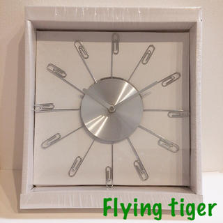 フライングタイガーコペンハーゲン(Flying Tiger Copenhagen)の即購入OK  フライング タイガー 掛け時計（クリップ）(掛時計/柱時計)