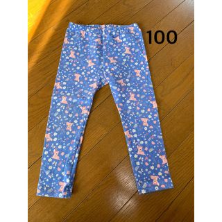 ユニクロ(UNIQLO)のユニクロ　レギンス　100 バンビ　花柄　セット(パンツ/スパッツ)