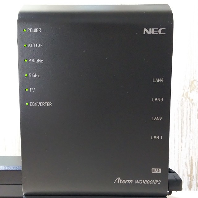 NEC(エヌイーシー)のNEC 無線ルーター Aterm WG1800HP3 スマホ/家電/カメラのPC/タブレット(PC周辺機器)の商品写真