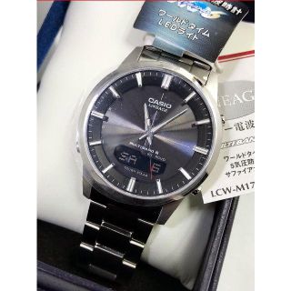 カシオ(CASIO)のカシオ LINEAGE 電波時計 LCW-M170D-1AJF　新品(腕時計(アナログ))