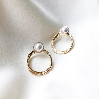 ドゥーズィエムクラス(DEUXIEME CLASSE)のpearl layered rings clip (earring)(イヤリング)