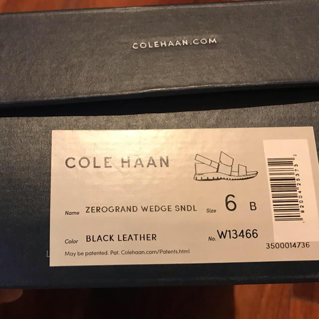 サンダルCOLE HAAN ゼログランド ウェッジ サンダル (黒)