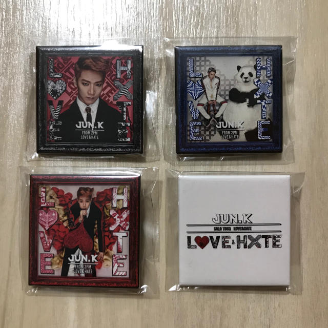 Jun. K “LOVE & HATE” 缶バッジ 4種類 エンタメ/ホビーのタレントグッズ(アイドルグッズ)の商品写真