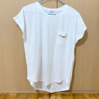 ハニーズ(HONEYS)のホワイト　tシャツ ロゴ入り　胸ポケット付き　Honeys(Tシャツ(半袖/袖なし))