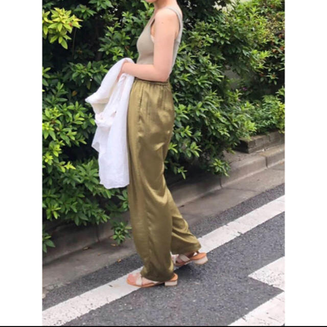 TODAYFUL(トゥデイフル)のTODAYFUL Silkete Rough Pants ピスタチオ 36 レディースのパンツ(カジュアルパンツ)の商品写真