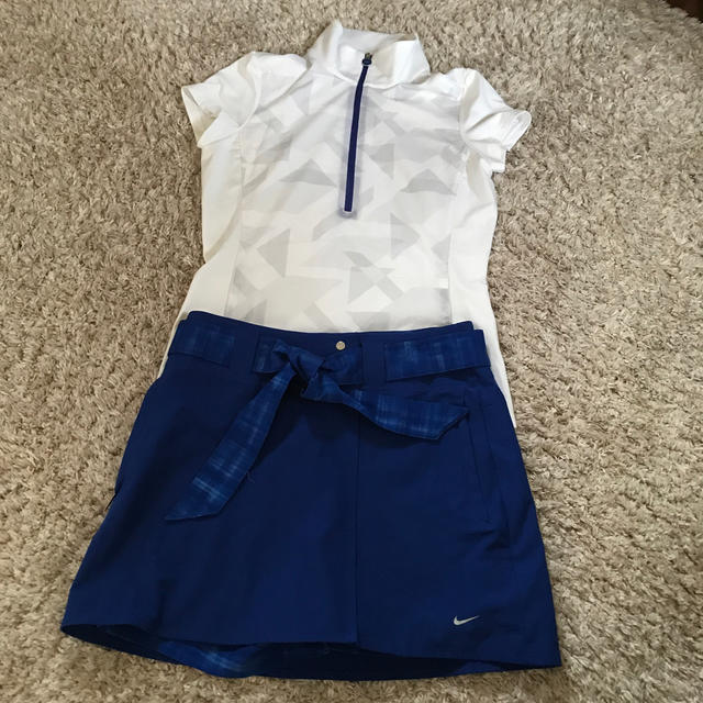 NIKE(ナイキ)のNIKE の小さ目サイズ　爽やか夏コーデ　usedほぼ新品 スポーツ/アウトドアのゴルフ(ウエア)の商品写真