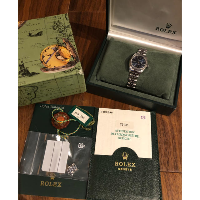 腕時計ROLEX ロレックス デイトジャスト エンジンターンドベゼル 79190 美品