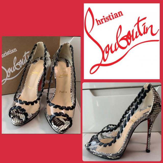 Christian Louboutin(クリスチャンルブタン)のクリスチャンルブタン　パイソンレザー　クリア　パンプス レディースの靴/シューズ(ハイヒール/パンプス)の商品写真