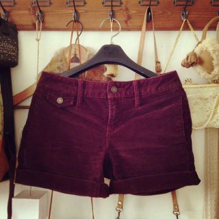 値下げ！ボルドー コーデュロイショーパン(ショートパンツ)
