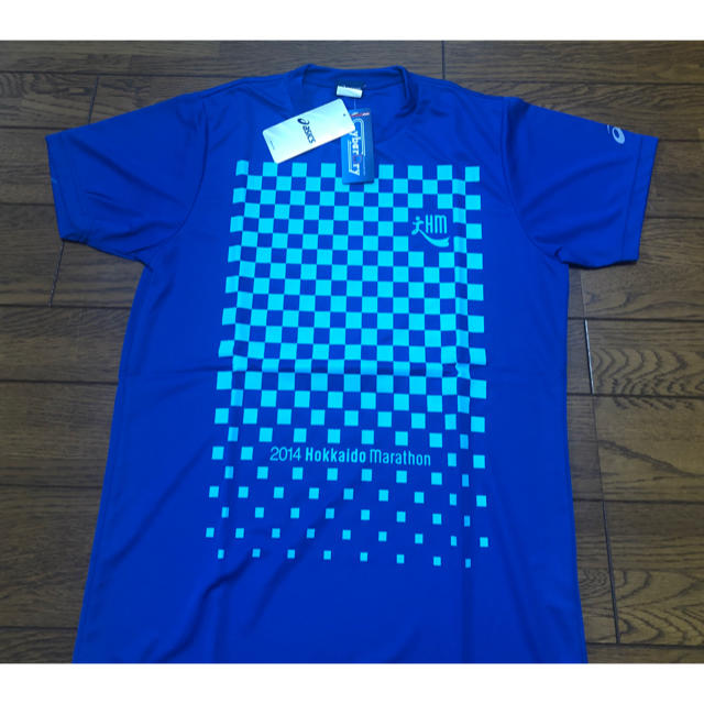 asics(アシックス)の2014年北海道マラソンTシャツ（サイズL） メンズのトップス(Tシャツ/カットソー(半袖/袖なし))の商品写真