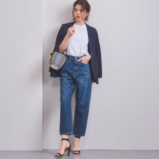 ユナイテッドアローズ(UNITED ARROWS)のテーパード デニムパンツ NAVY(デニム/ジーンズ)