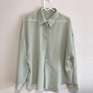 シマムラ(しまむら)の2PINK シアーシャツ　Mサイズ(シャツ/ブラウス(長袖/七分))