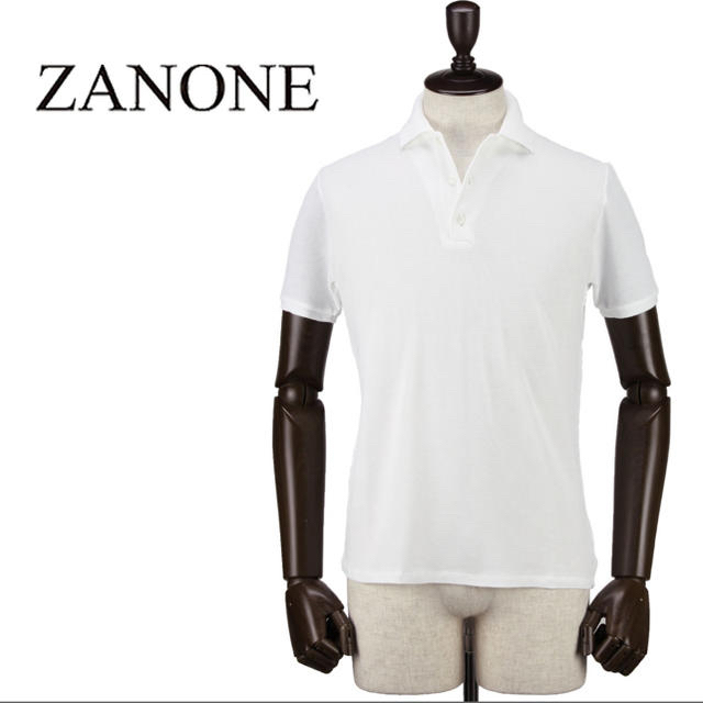 ZANONE(ザノーネ)のZANONE ザノーネ アイスコットン　ピケ ポロシャツ （ホワイト） メンズのトップス(ポロシャツ)の商品写真