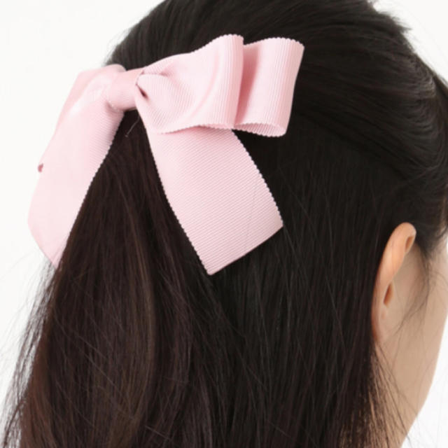 Ank Rouge(アンクルージュ)のAnk Rouge☆新品☆グログランリボンバレッタ☆新品☆ピンク☆ レディースのヘアアクセサリー(バレッタ/ヘアクリップ)の商品写真