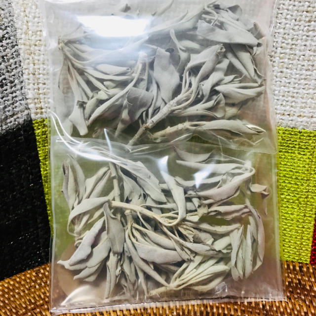 ✳︎アウトレット仕様✳︎ 茎付 20g カルフォルニア産 無農薬 ホワイトセージ コスメ/美容のリラクゼーション(お香/香炉)の商品写真