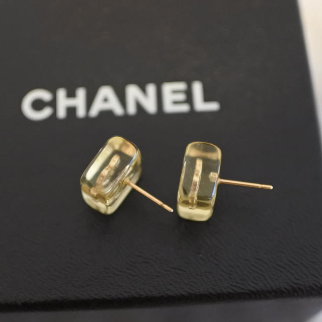 [USED/]CHANEL シャネル ピアス ピアス ココマーク ぶら下がりフープ クリアキューブ 06P  tdc-001311-4d