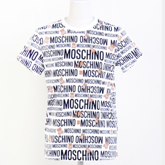 MOSCHINO(モスキーノ)のm様専用 MOSCHINO 新作✨オールロゴラインTシャツ✨14y テディベア レディースのトップス(Tシャツ(半袖/袖なし))の商品写真