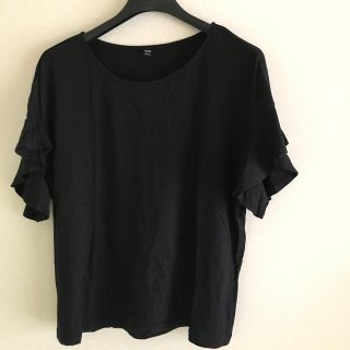 ユニクロ(UNIQLO)のいおん様専用⭐︎ ユニクロ黒・紺　2枚セット半袖　カットソー(カットソー(半袖/袖なし))