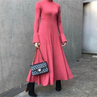 Saaageboutique バックボウタイリブワンピース(ロングワンピース/マキシワンピース)